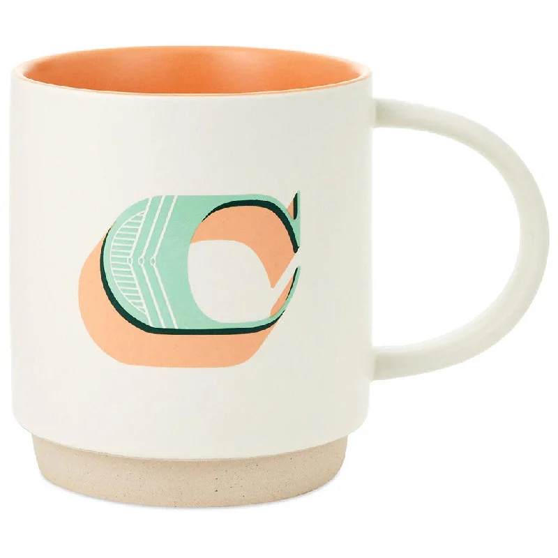 Hallmark : Initial Monogram 16 oz. Mug, C