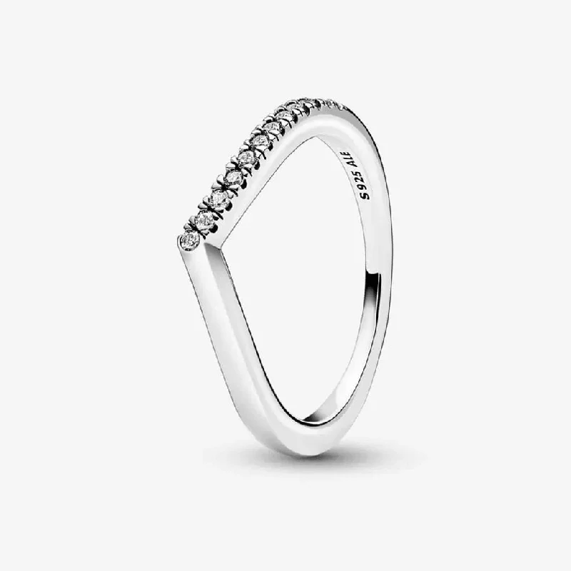 PANDORA : Pandora Timeless Wish Half Sparkling Ring