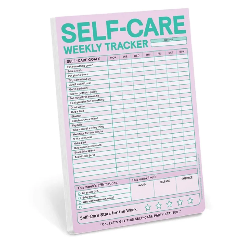 Knock Knock : Self-Care Weekly Tracker Pad