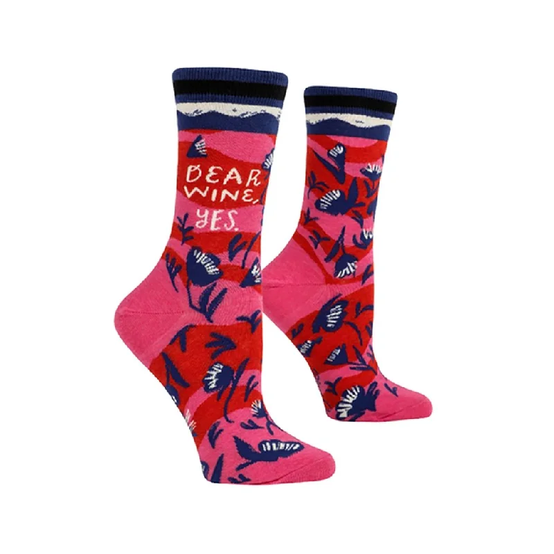 Blue Q : Women's Crew Socks - Dear Wine, Yes