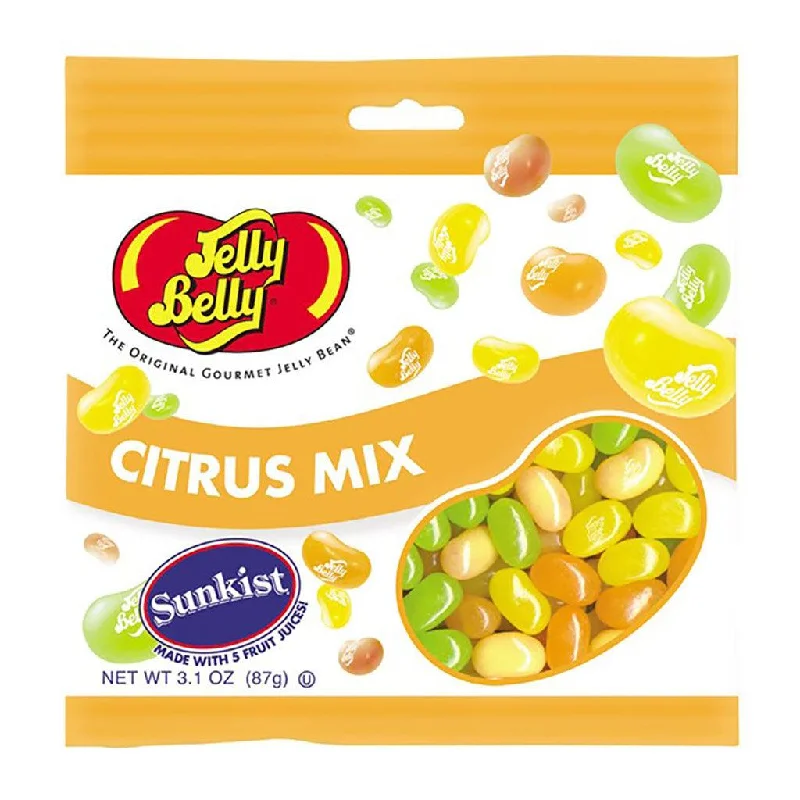 Jelly Belly : Sunkist® Citrus Mix Jelly Beans 3.1 oz Grab & Go® Bag