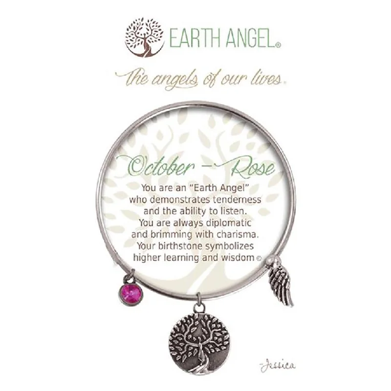 Earth Angel : October - Rose Bracelet in Silver