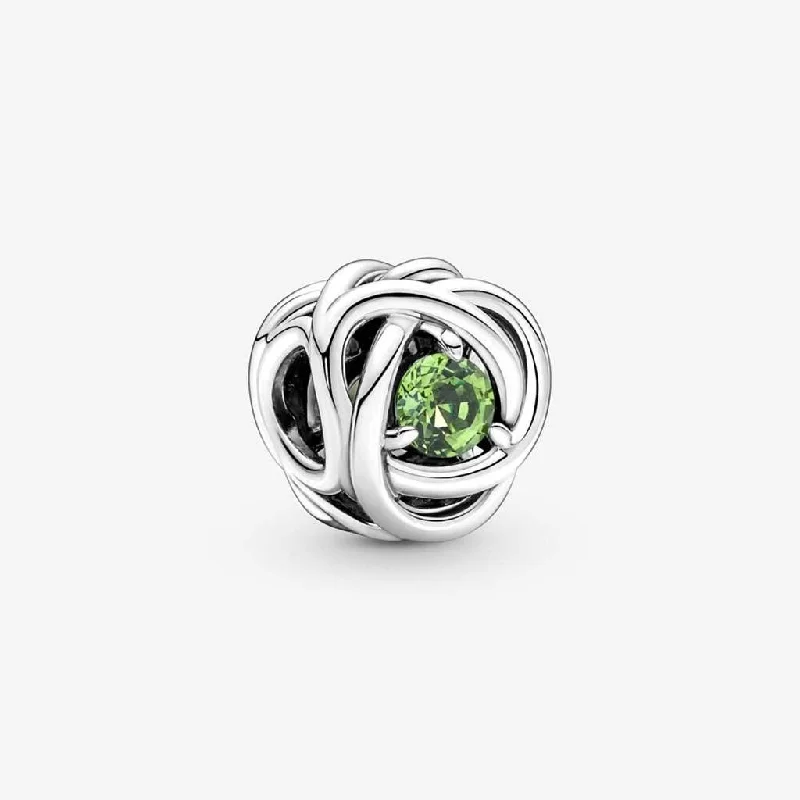 PANDORA : August Spring Green Eternity Circle Charm