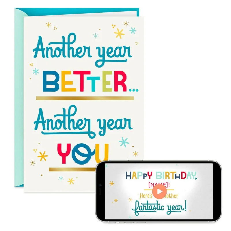 Hallmark : Another Year Wonderful Video Greeting Birthday Card