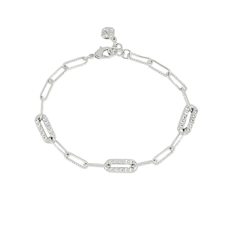 John Medeiros : Diamante 3 Station Pavé Bracelet 7.5"