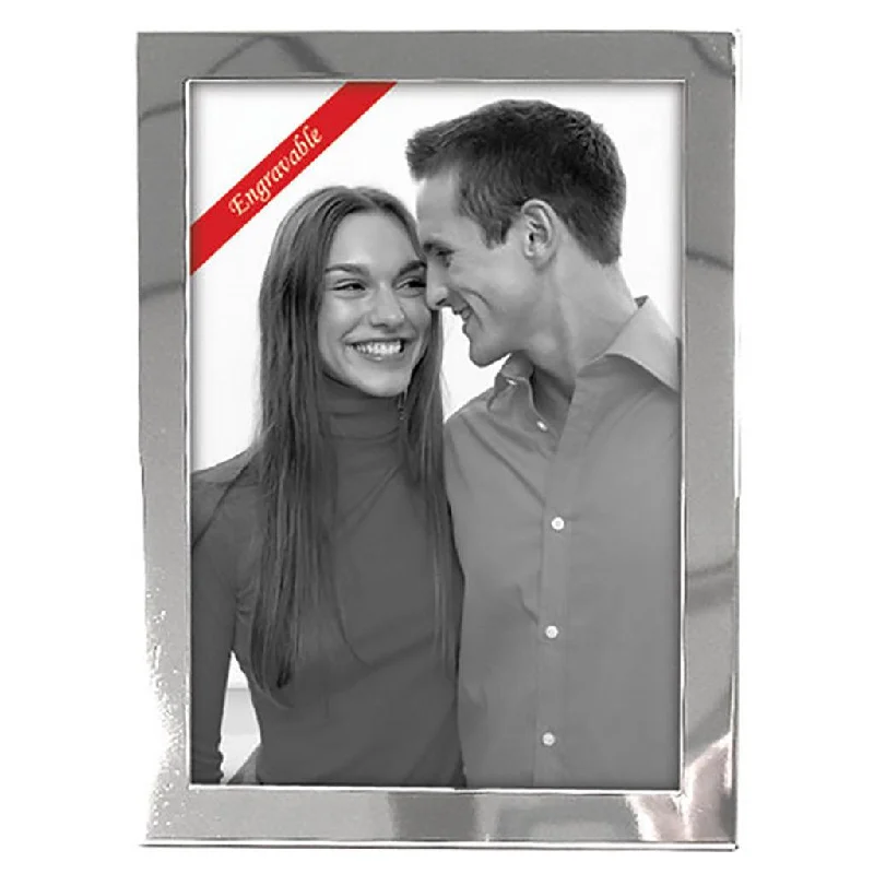 Malden : 5X7 Engravable Essentials Silver Frame