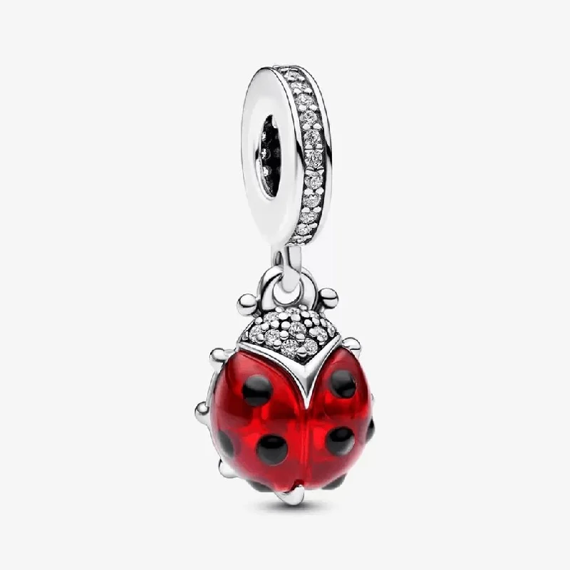 PANDORA : Red Ladybird Dangle Charm