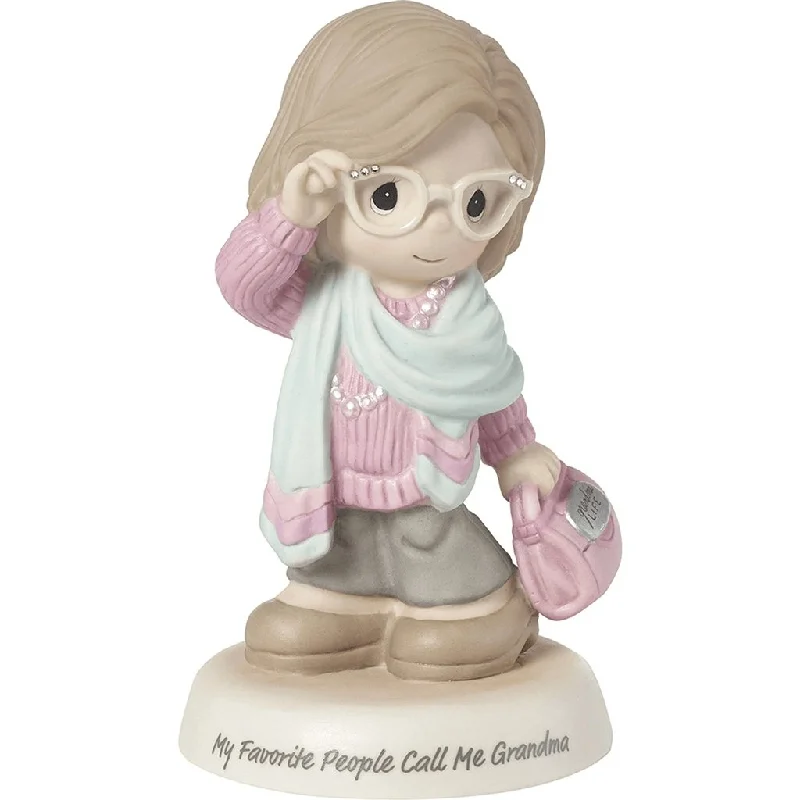 Precious Moments : My Favorite People Call Me Grandma, Bisque Porcelain Figurine