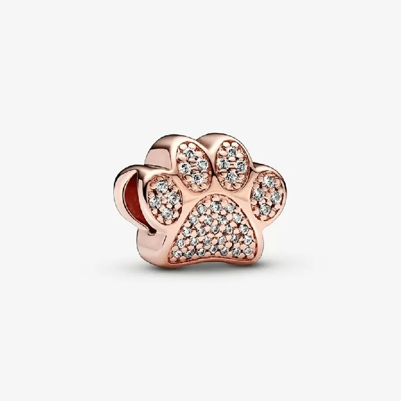 PANDORA : Sparkling Paw Print Charm