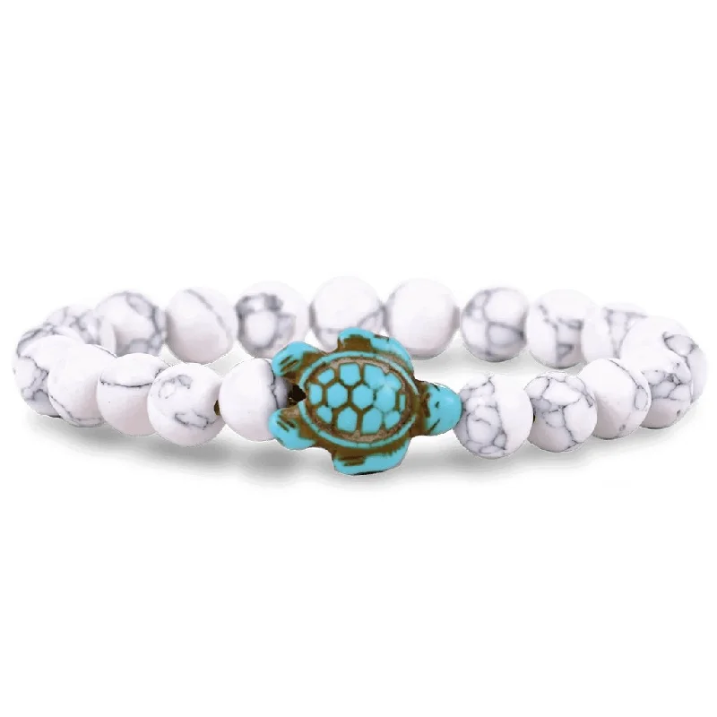 Fahlo : The Journey Bracelet - Sea Turtle-Tracking Bracelet in White Howlite