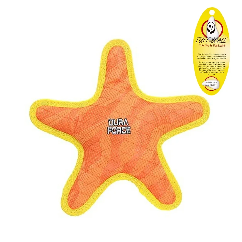 Tuffy Duraforce Star Tough Dog Orange/Yellow