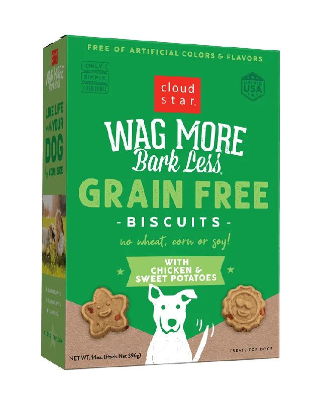 Wag More Bark Less Grain-Free Dog Biscuits:  Chicken & Sweet Potato 14oz