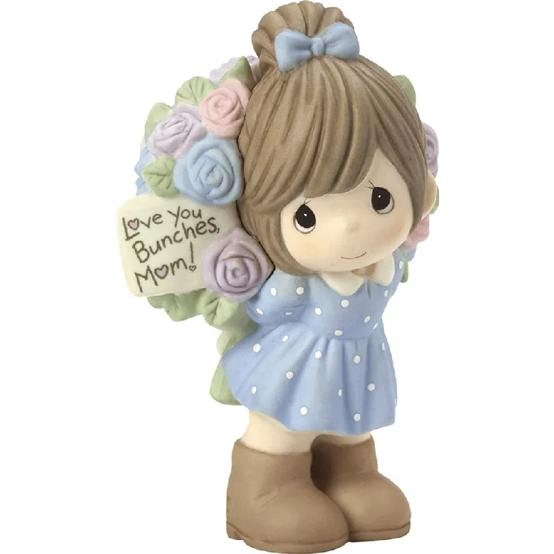 Precious Moments : Love You Bunches, Mom!, Bisque Porcelain Figurine, Girl