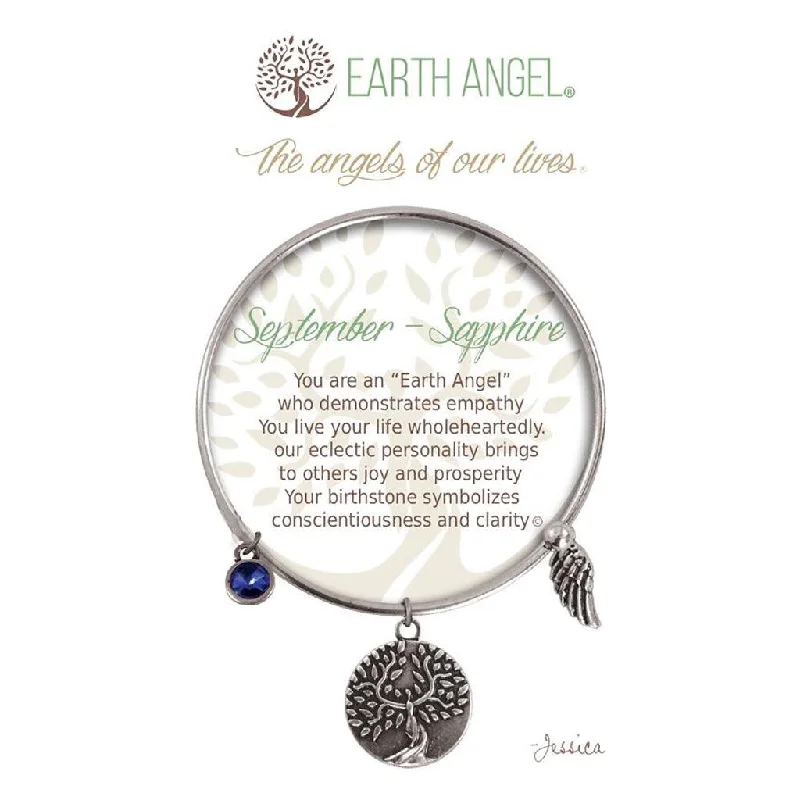 Earth Angel : September - Sapphire Bracelet in Silver