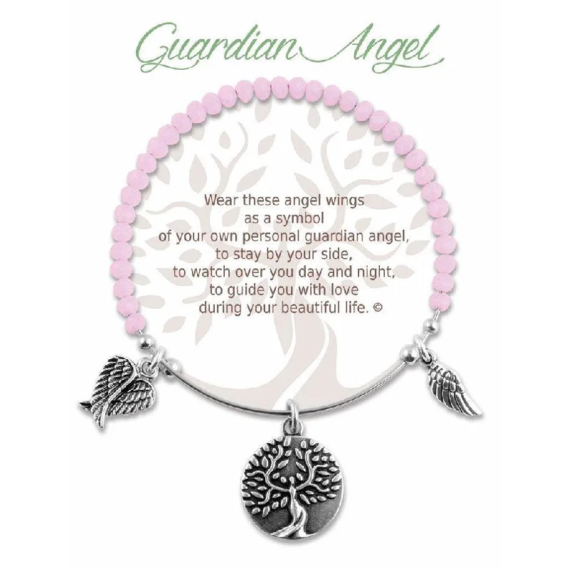 Earth Angel : Guardian Angel Radiant Pink Stone Bracelet