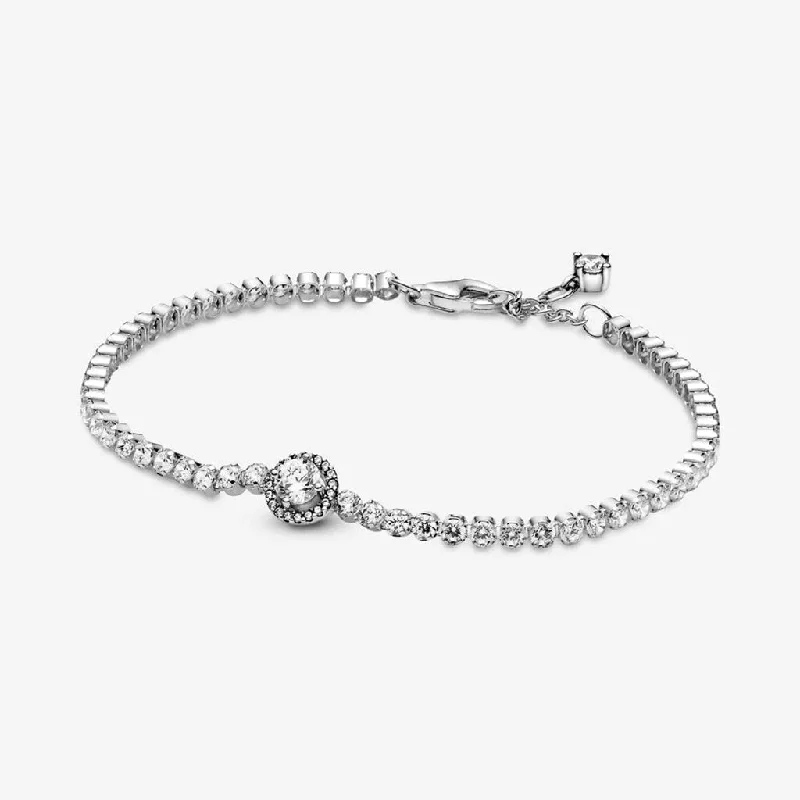 PANDORA : Sparkling Halo Tennis Bracelet