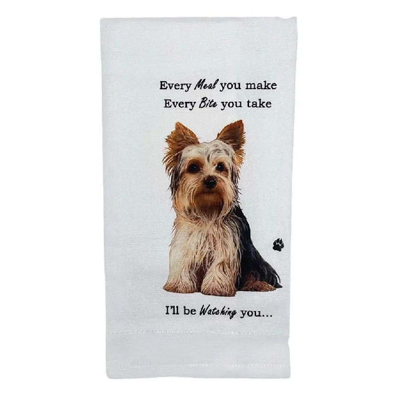 E & S Pets : " Every meal you make "Kitchen Towel - Yorkie