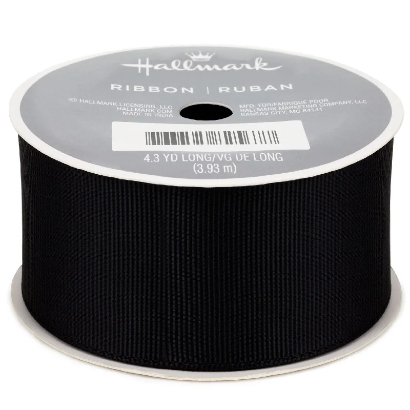 Hallmark : 1.5" Black Grosgrain Ribbon, 12.9'