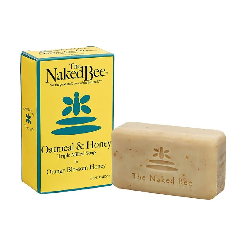 The Naked Bee : Oatmeal & Honey Triple-Milled Bar Soap in Orange Blossom Honey (2 Asstd Sizes)