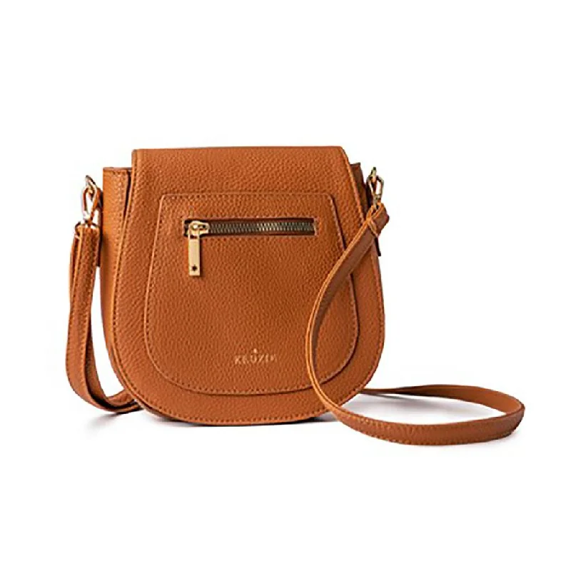 Kedzie : Camden Chestnut Mini Messenger in Vegan Leather