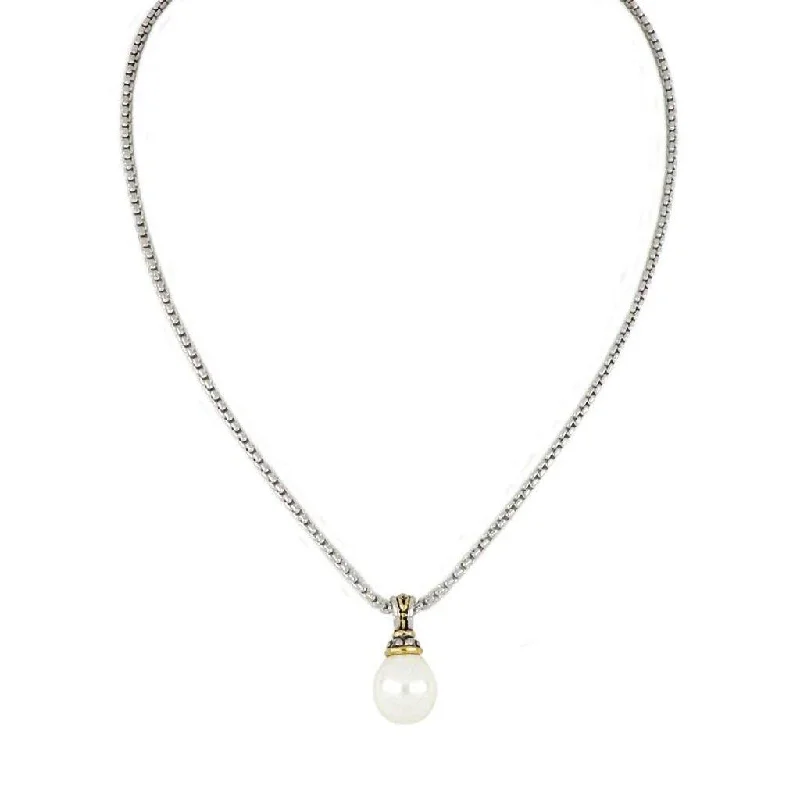 John Medeiros : Ocean Images Collection Seashell Pearl Slider with Chain