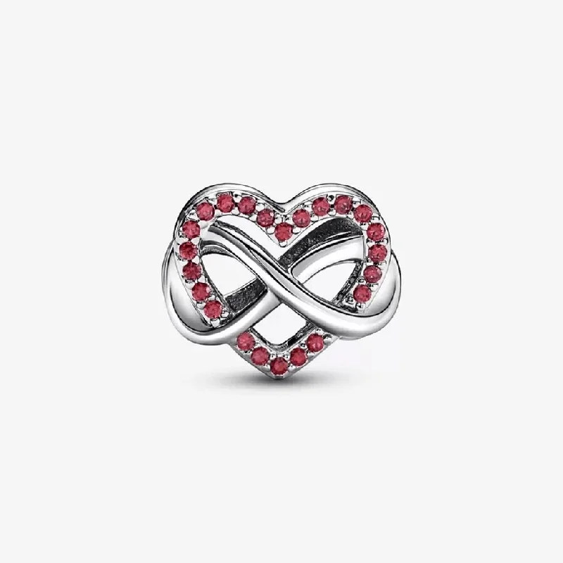 PANDORA : Family Infinity Red Heart Charm