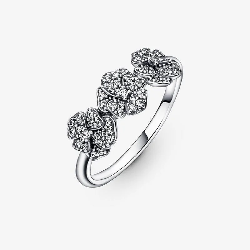 PANDORA : Triple Pansy Flower Ring