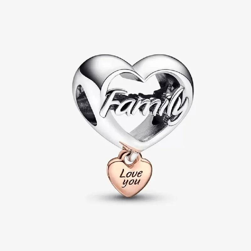 PANDORA : Love You Family Heart Charm