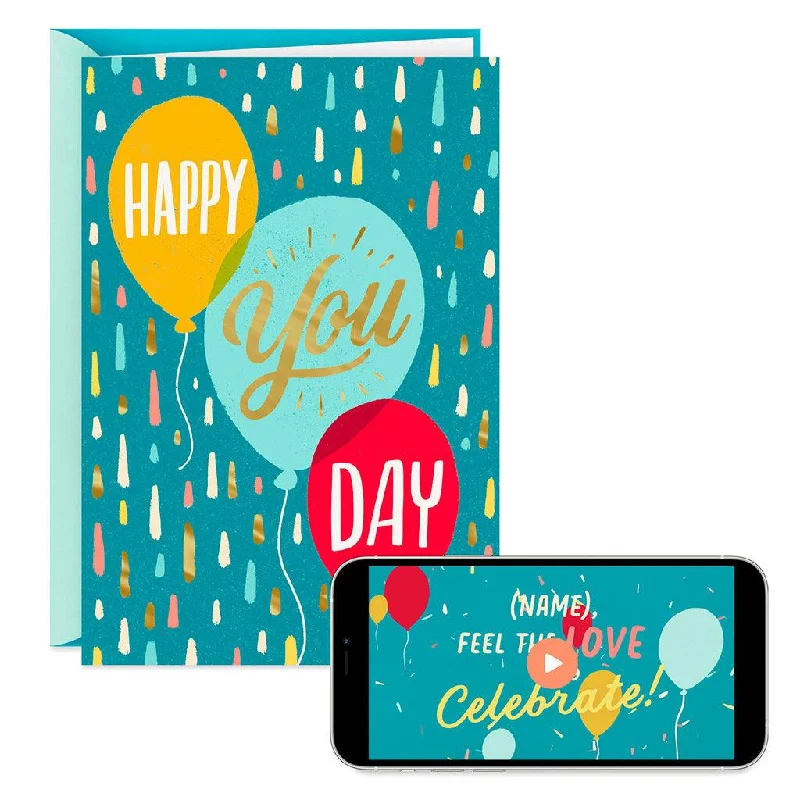 Hallmark : Happy You Day Balloons Video Greeting Birthday Card