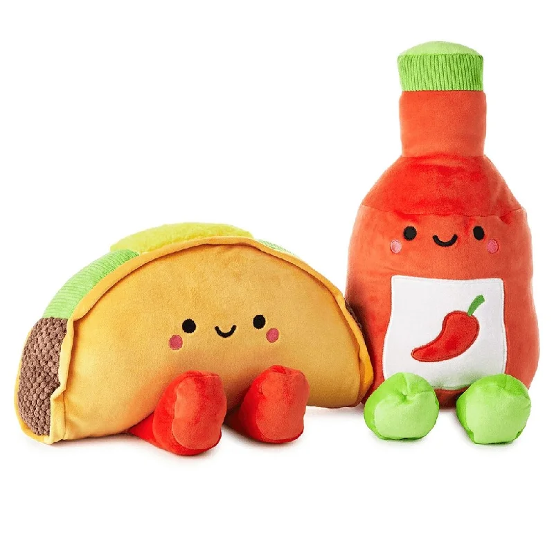 Hallmark : Large Better Together Taco and Hot Sauce Magnetic Plush, 16"