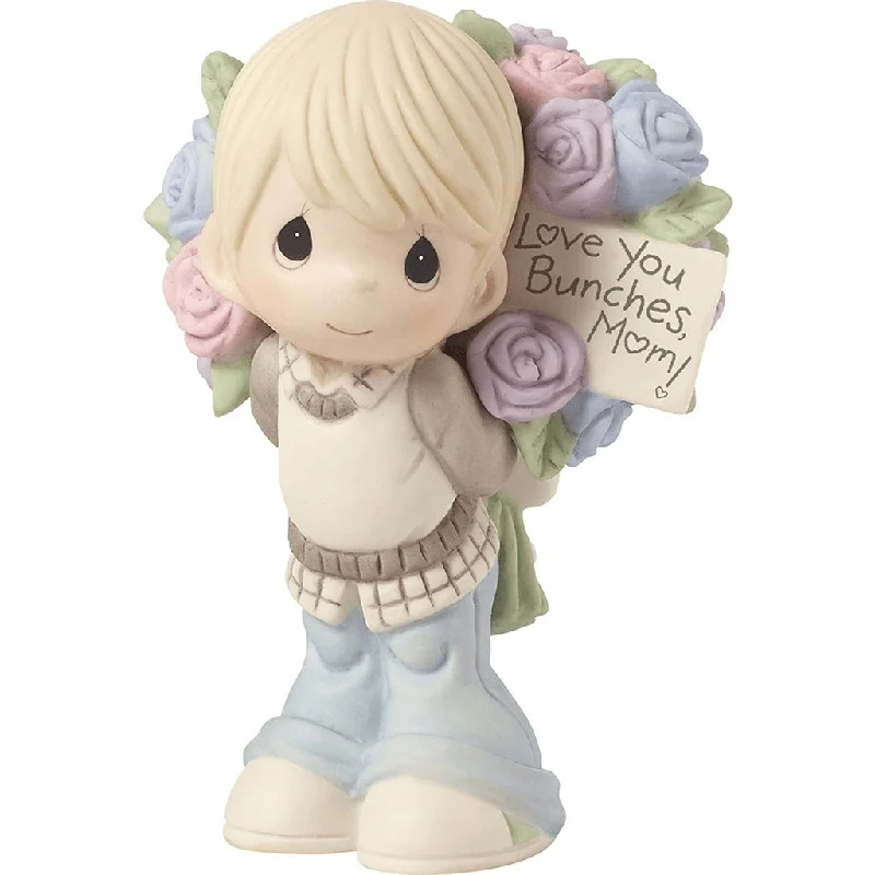 Precious Moments : Love You Bunches, Mom!, Bisque Porcelain Figurine, Boy