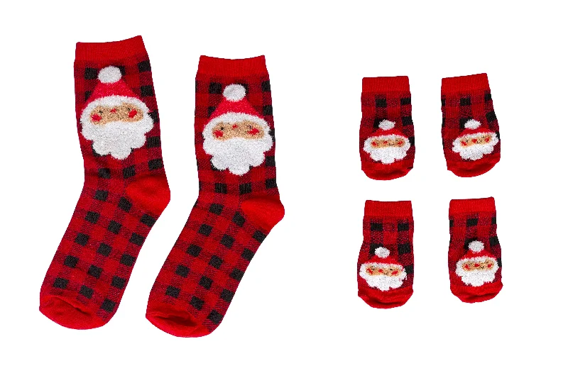 Pearhead Human and Dog Matching Christmas Santa Sock Set