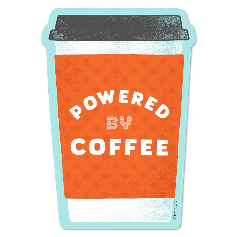 Hallmark : Powered By Coffee Vinyl Decal  Powered By Coffee Vinyl Decal