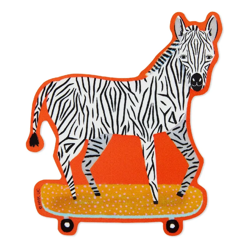 Hallmark : Skateboarding Zebra Vinyl Decal