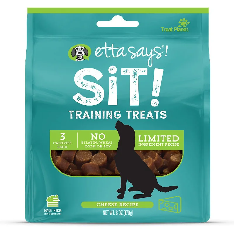 Etta Says Sit! Cheese Recipe Soft & Chewy Training Treats For Dogs, 6oz