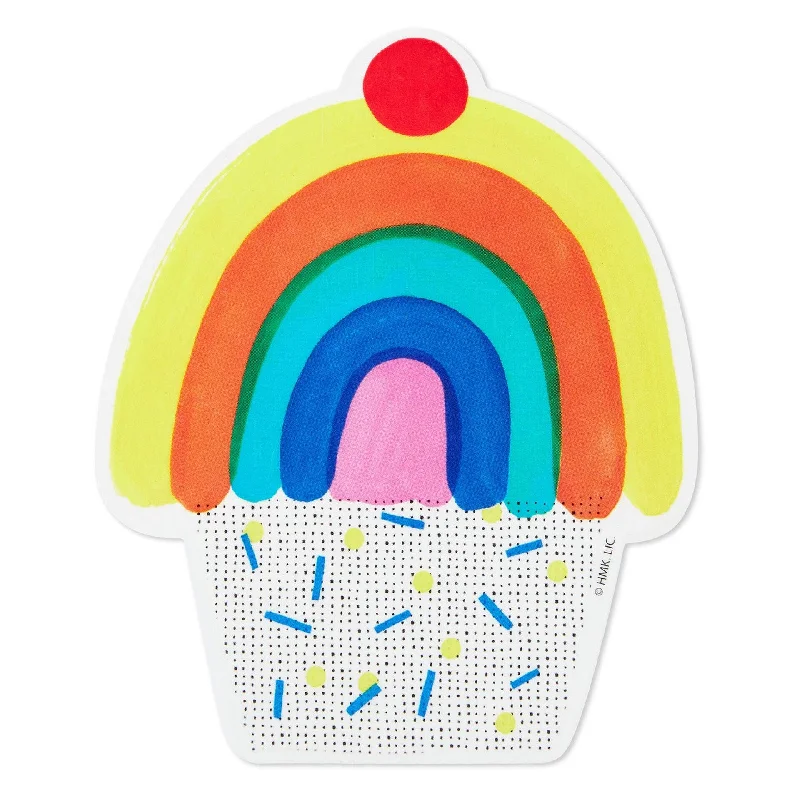 Hallmark : Cupcake with Rainbow Icing Vinyl Decal