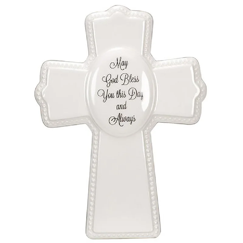 Malden : May God Bless Ceramic Cross