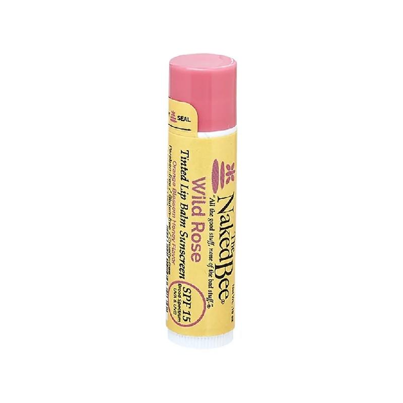 The Naked Bee : SPF 15 Orange Blossom Honey Tinted Lip Balm in Wild Rose