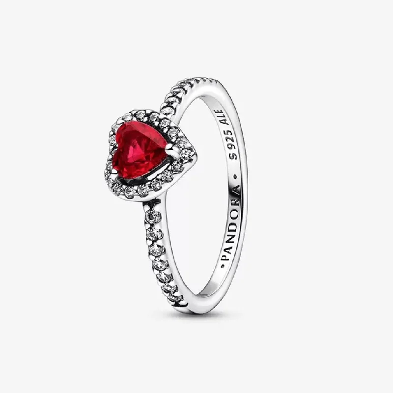 PANDORA : Elevated Red Heart Ring