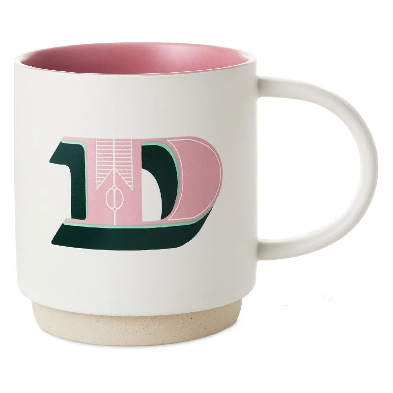 Hallmark : Initial Monogram 16 oz. Mug, D