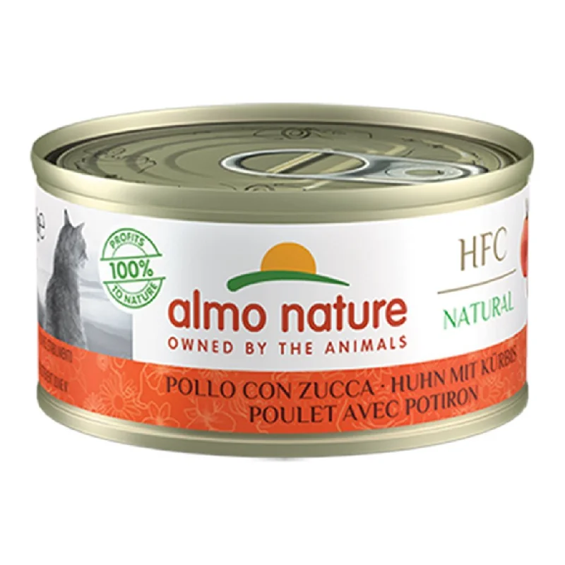 Almo Nature 全天然啖啖肉塊貓罐頭 - 雞肉南瓜 70g